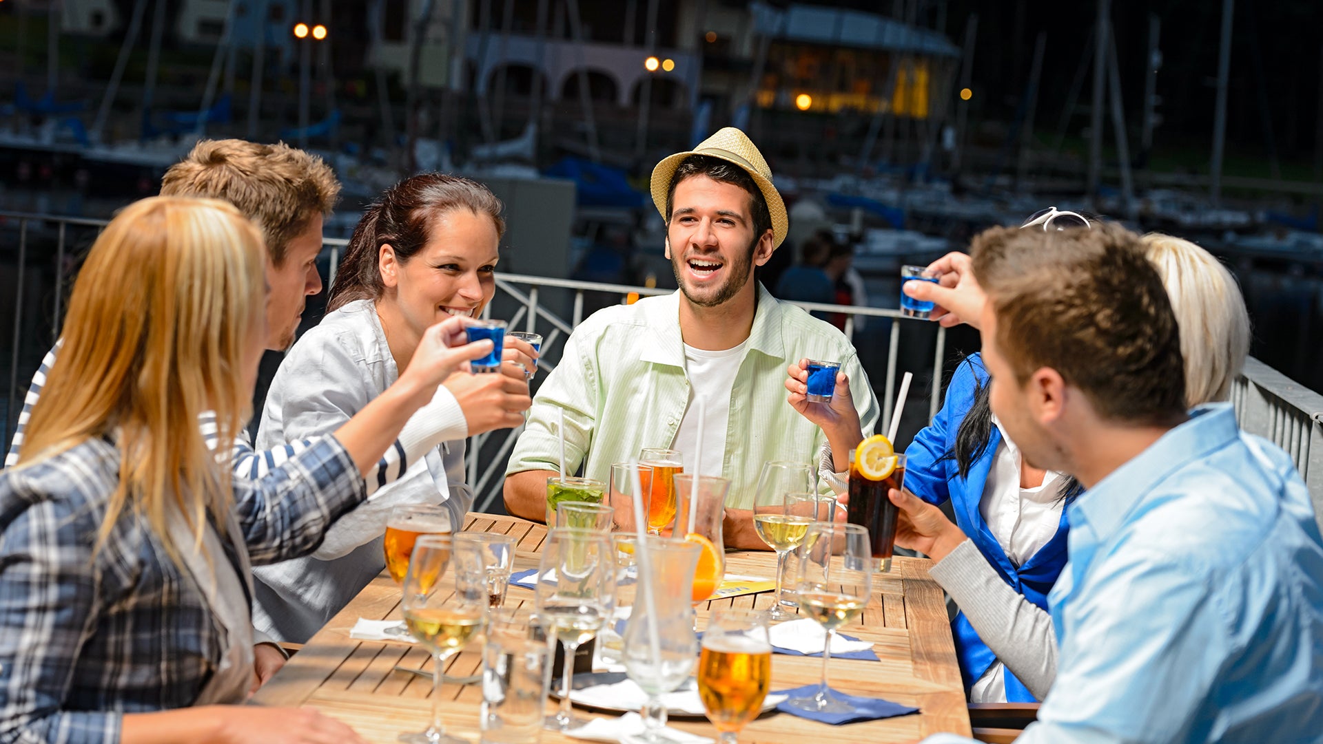 A drinking party enjoying with alcohol