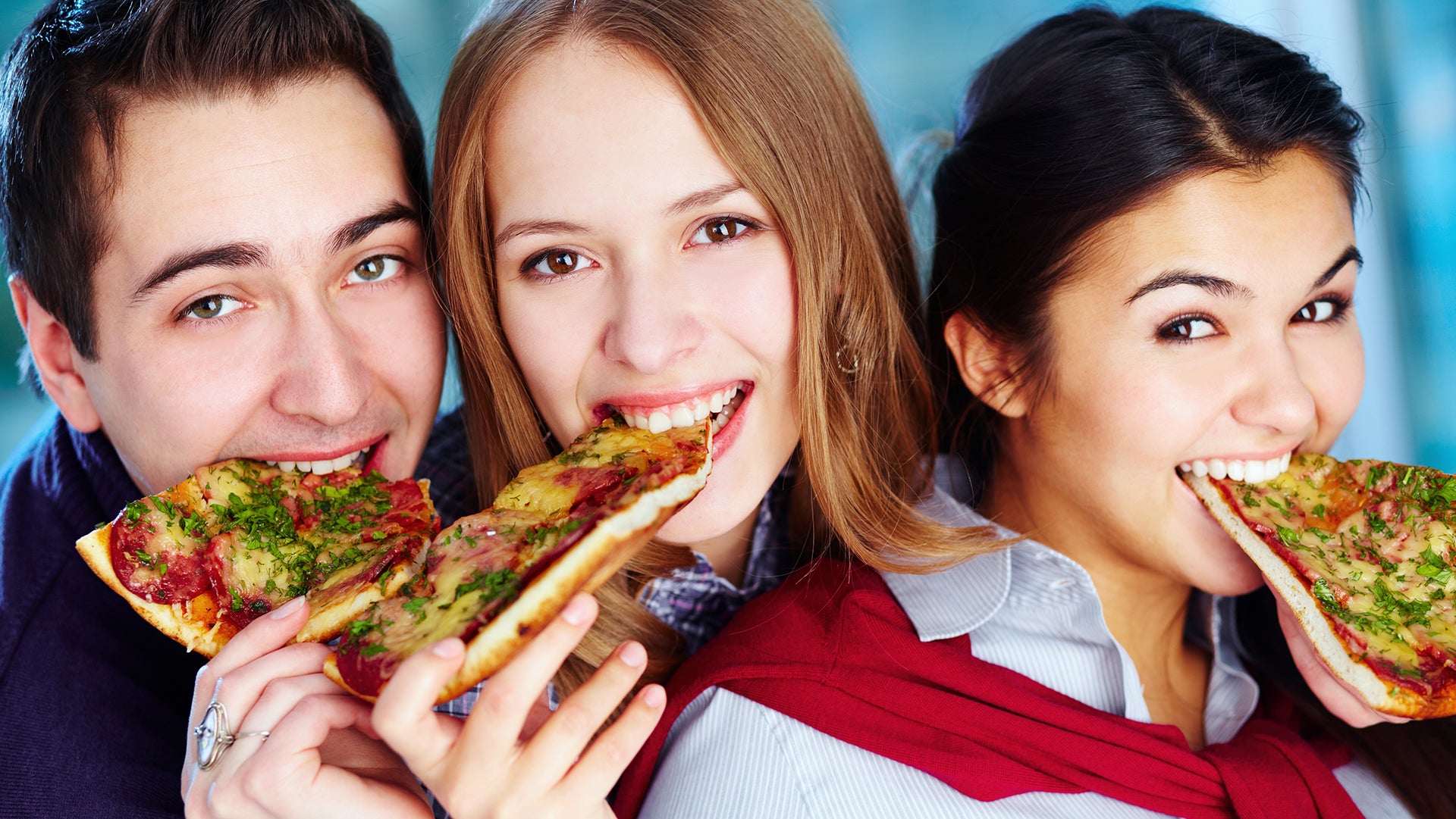 Family pizza with ful spicy grains